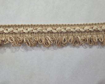 Vintage Scallop Fringe Trim – Beige Gimp with Loop – Conso Style 022043 (B18)