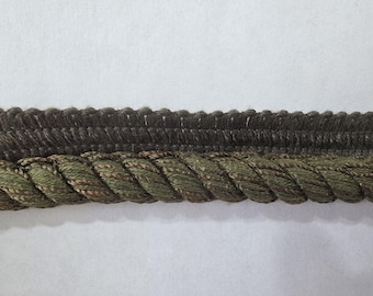 1/2 inch Twisted Cord Trim with Lip – Army Green Upholstery Sewing Crafts (B02)