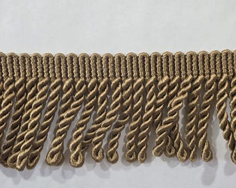 Old Gold 2-3/4" Bullion Fringe Trim for Home Decor, Upholstery, Crafts - 4 yards (B16)