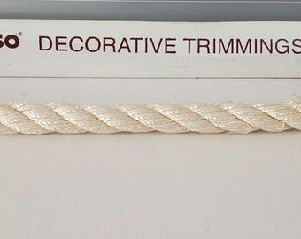 8 yards Lot price - 1/2 inch 3 ply cord trim - ivory - for sewing and crafts, Upholstery, home decor (A27)
