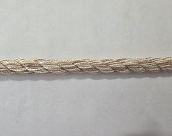 3/8"  twisted cord  trim (B10) - Apricot, Cream, Tan