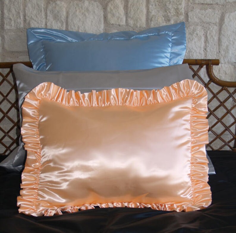 Bridal Satin Ruffled Pillow Sham Sold per Piece Etsy