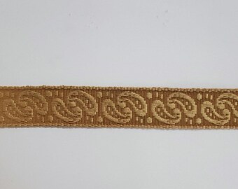 Galon vintage Gold Conso 020109 MK03 1-1/8" tresse tissée cachemire (A02)