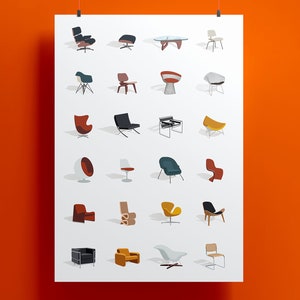 Iconic Chairs Print