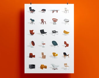 Iconic Chairs Print