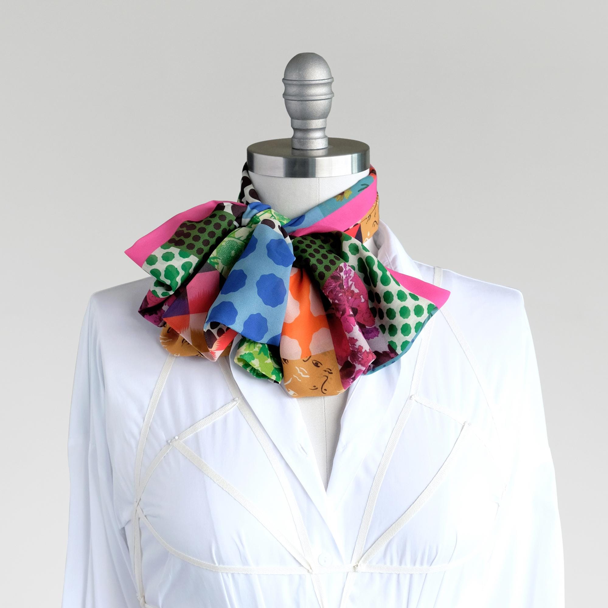 【 VINTAGE 】 Silk Lavaliere Scarf Scarf Lavaliere - Etsy Canada