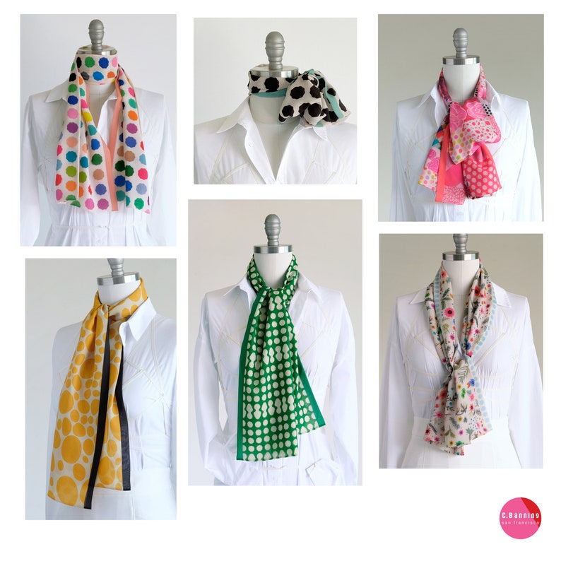 Garden green dot oblong chiffon scarf, Spring fashion accessory, woman chiffon scarf, clover-green accent, boho scarf, stylish mom gift image 10