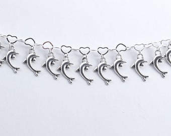 Dolphin Sea Life Silver Charm Bracelet Jewelry