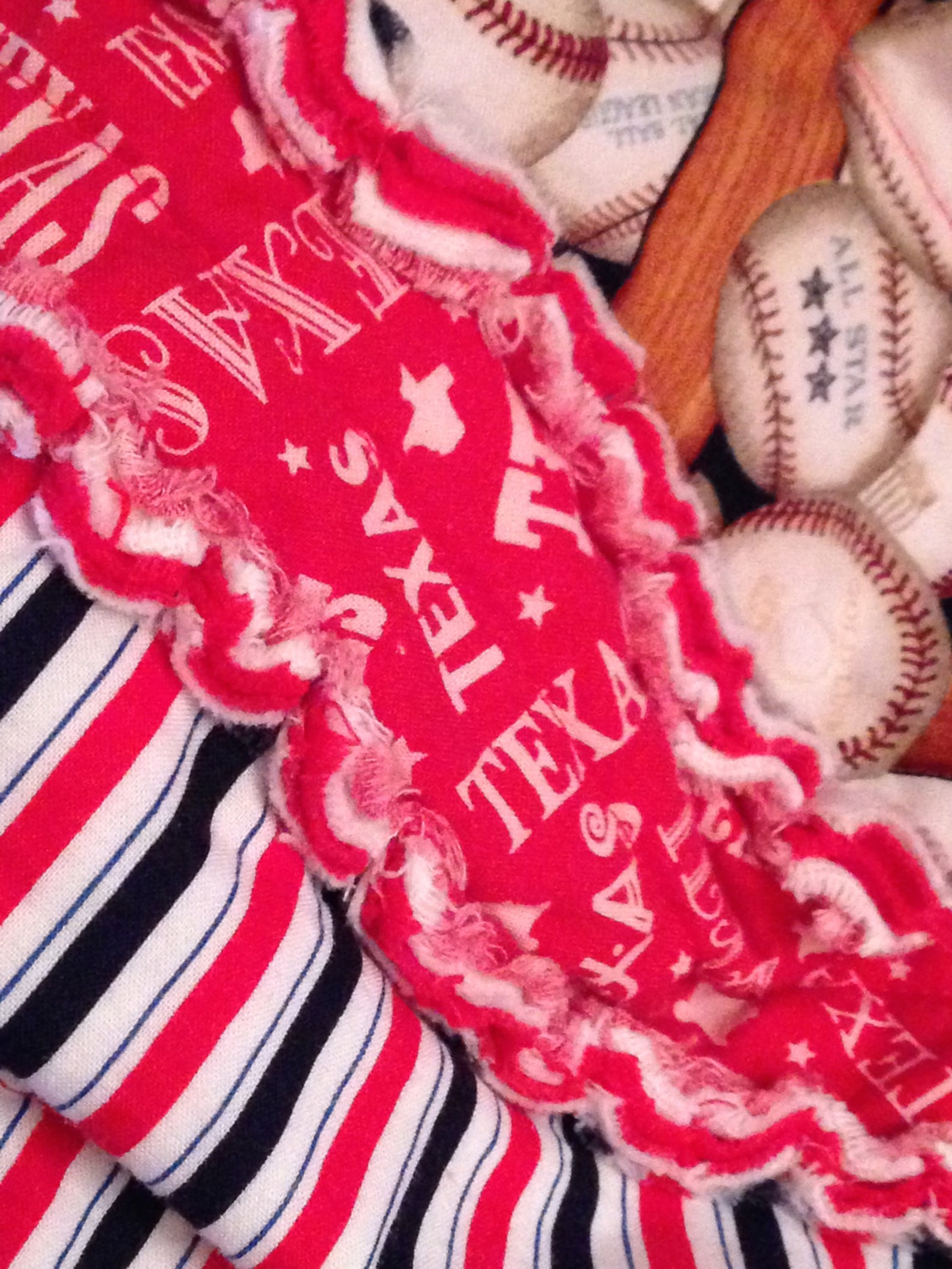 CUSTOM ORDER Texas Ranger Baseball Strip Quilt Etsy