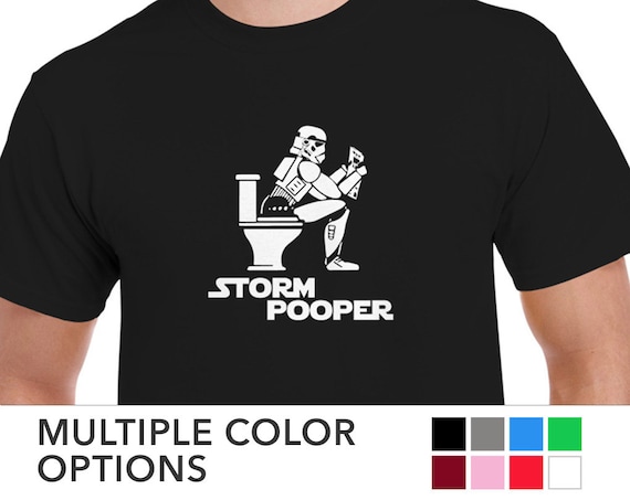 Mens Funny Star Wars STORMPOOPER Stormtrooper T-shirt Tee multiple