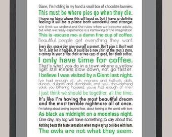 Twin Peaks Quotes 11 x 14 Inspiration Print