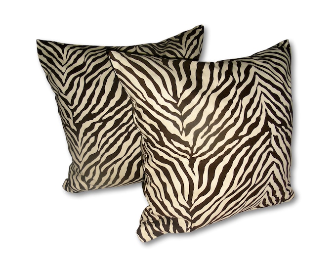 Kuwaha Animal Print Decorative Pillow Cover, Brown, Beige