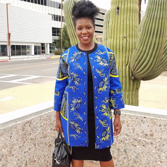 royal blue duster jacket