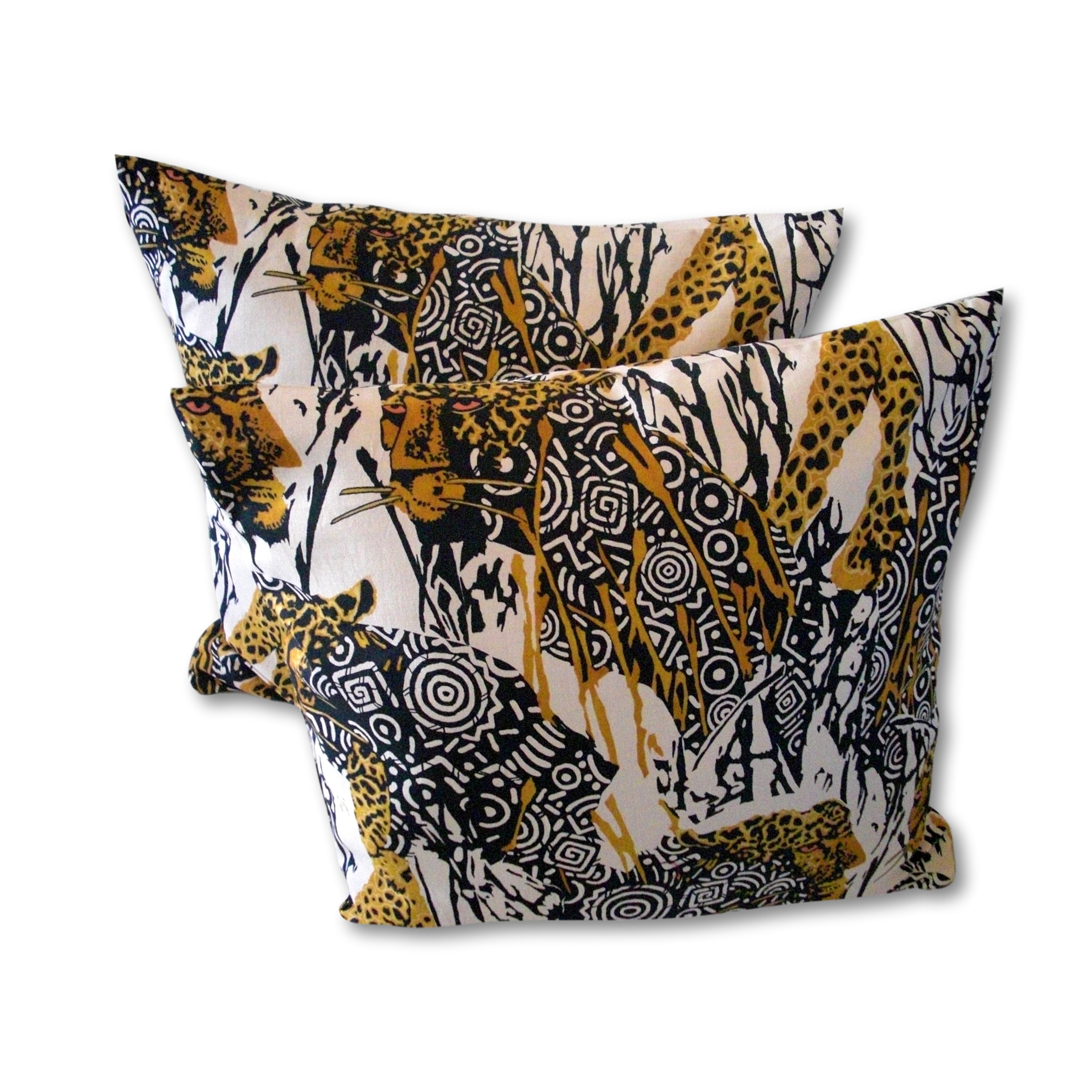 Kuwaha Animal Print Accent Pillow Cover Beige Black Yellow