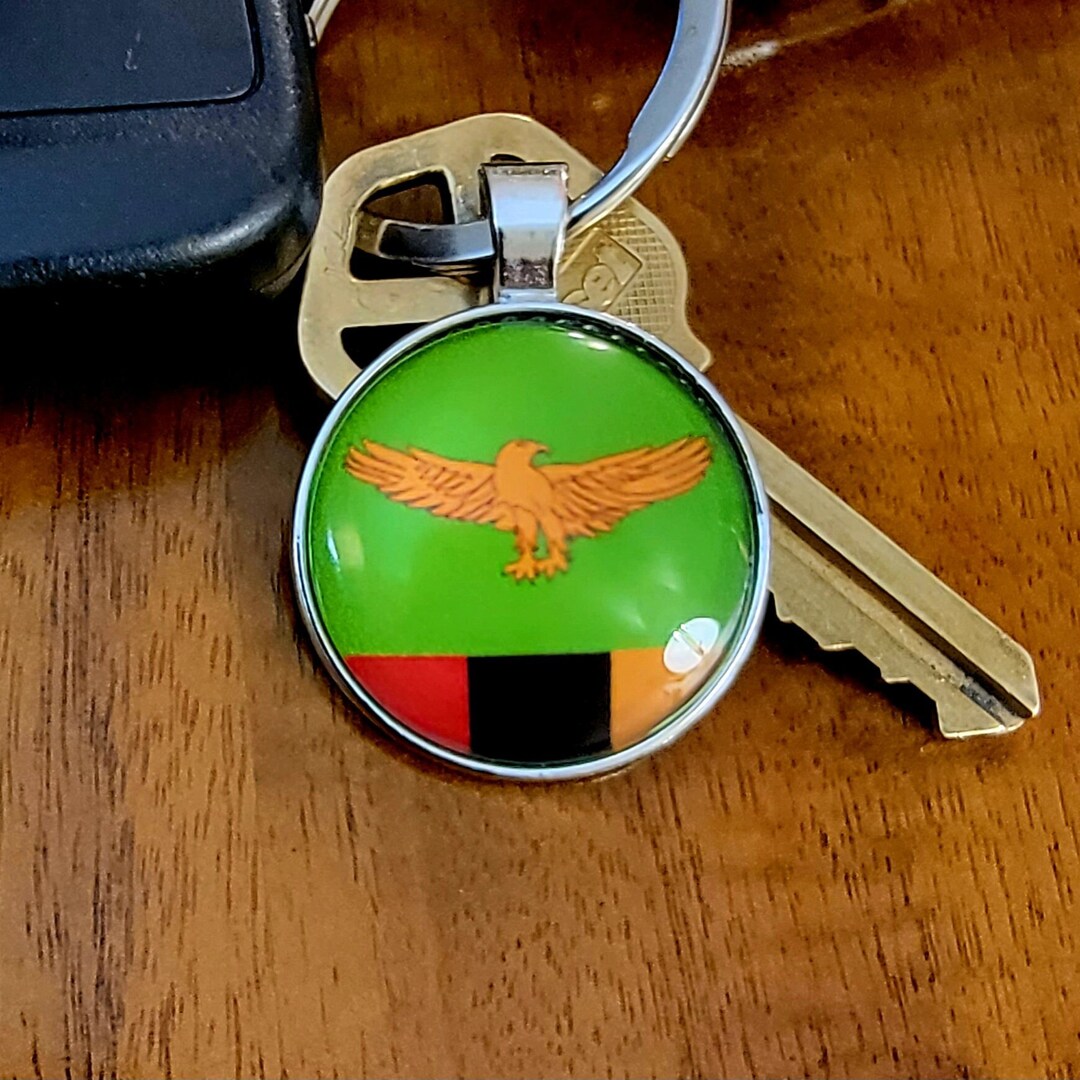 Zambia Flag Keychain, Key Holder - Etsy