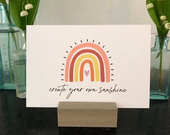 Create your own sunshine | 4x6 rainbow print |  Love Squared Designs