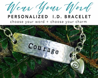 WUNSCHWORT I.D. Armband mit Wunschwort - Inspiration - Affirmation - Wort des Jahres #onelittleword