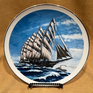 Sailing Ship Preussen Collector’s Plate Maritime by Pabate Vintage