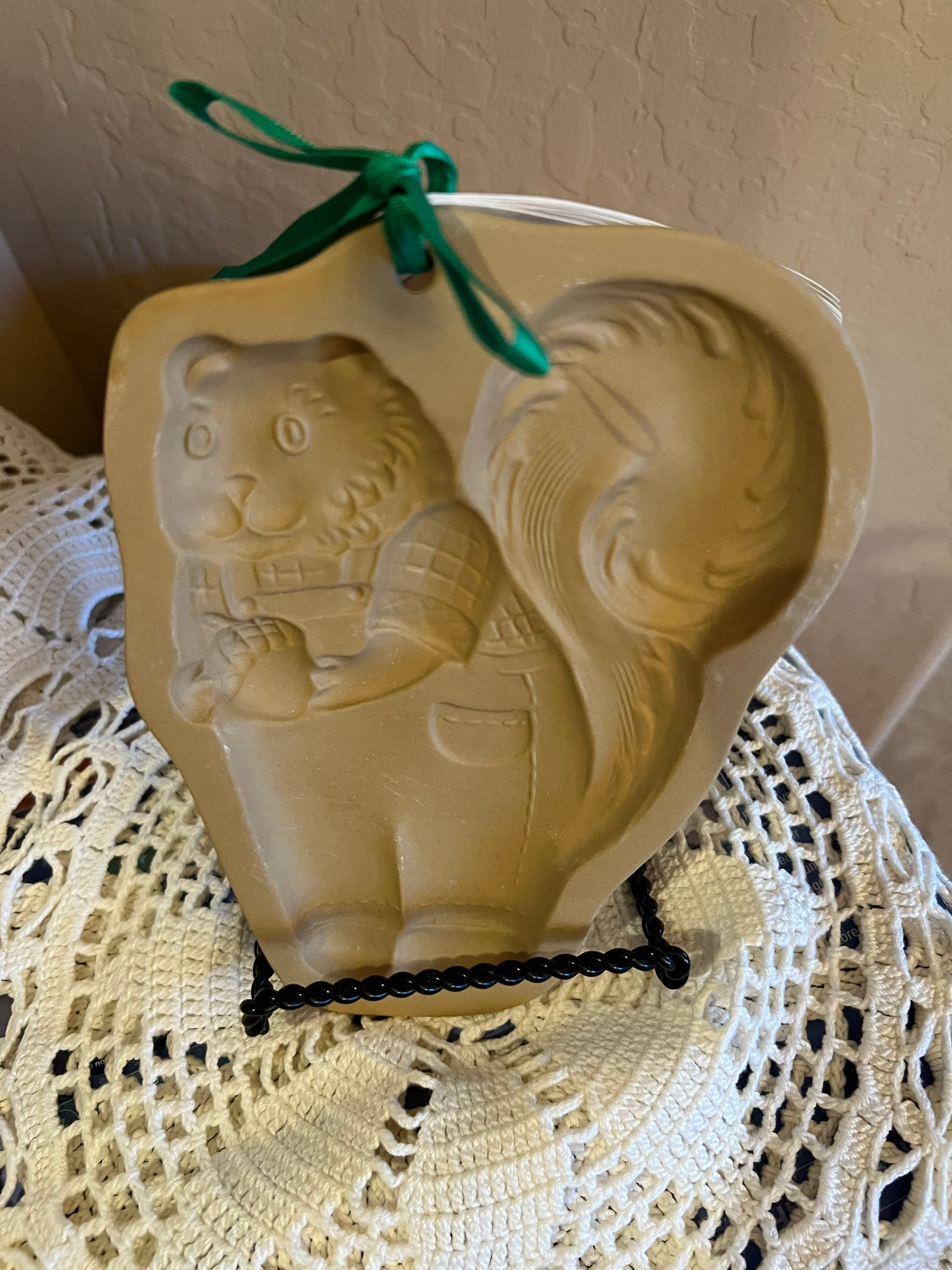 Mr. Squirrel Acorn Farmer Brown Bag Cookie Mold W Overalls 1993