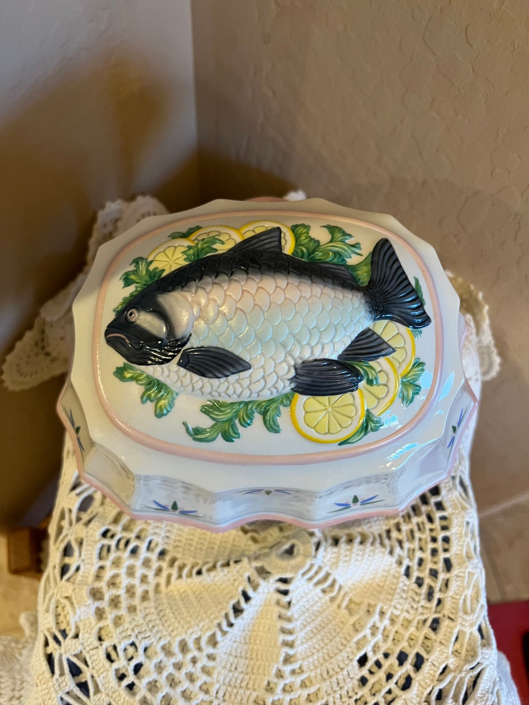 Fish Jello Mold Franklin Mint Le Cordon Bleu Rainbow Trout Wall Hanging