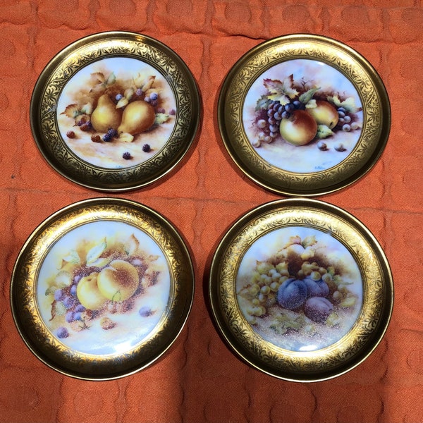 Bavaria Incisione Oro (Gold) Trim Plates Set of 4