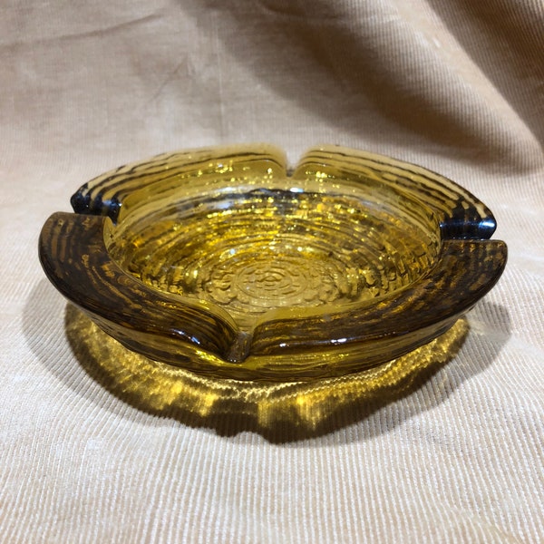 Anchor Hocking Soreno Amber Large Ashtray 8 3/4 IN