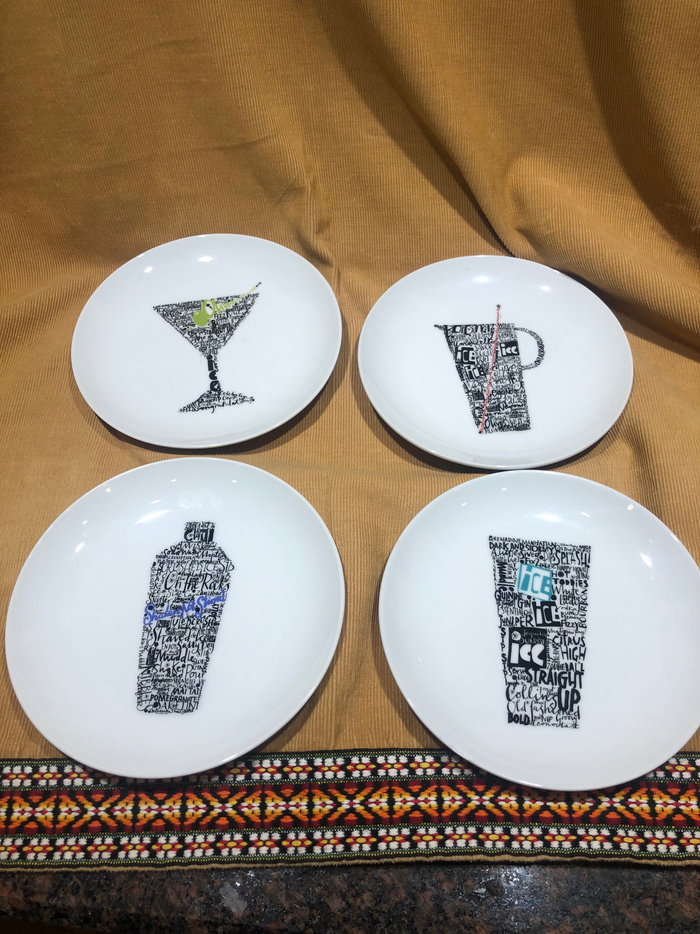 Set of 5 ~ Crate And Barrel ~ White Appetizer Plates Tapas  ~ 6" x 6"