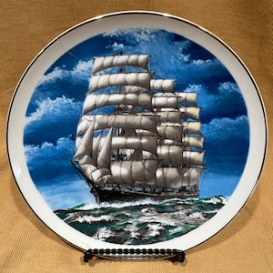 Sailing Ship Royal Kendal &#39;Archibald Russell&#39; Collector Plate Maritime by Pabate Vintage