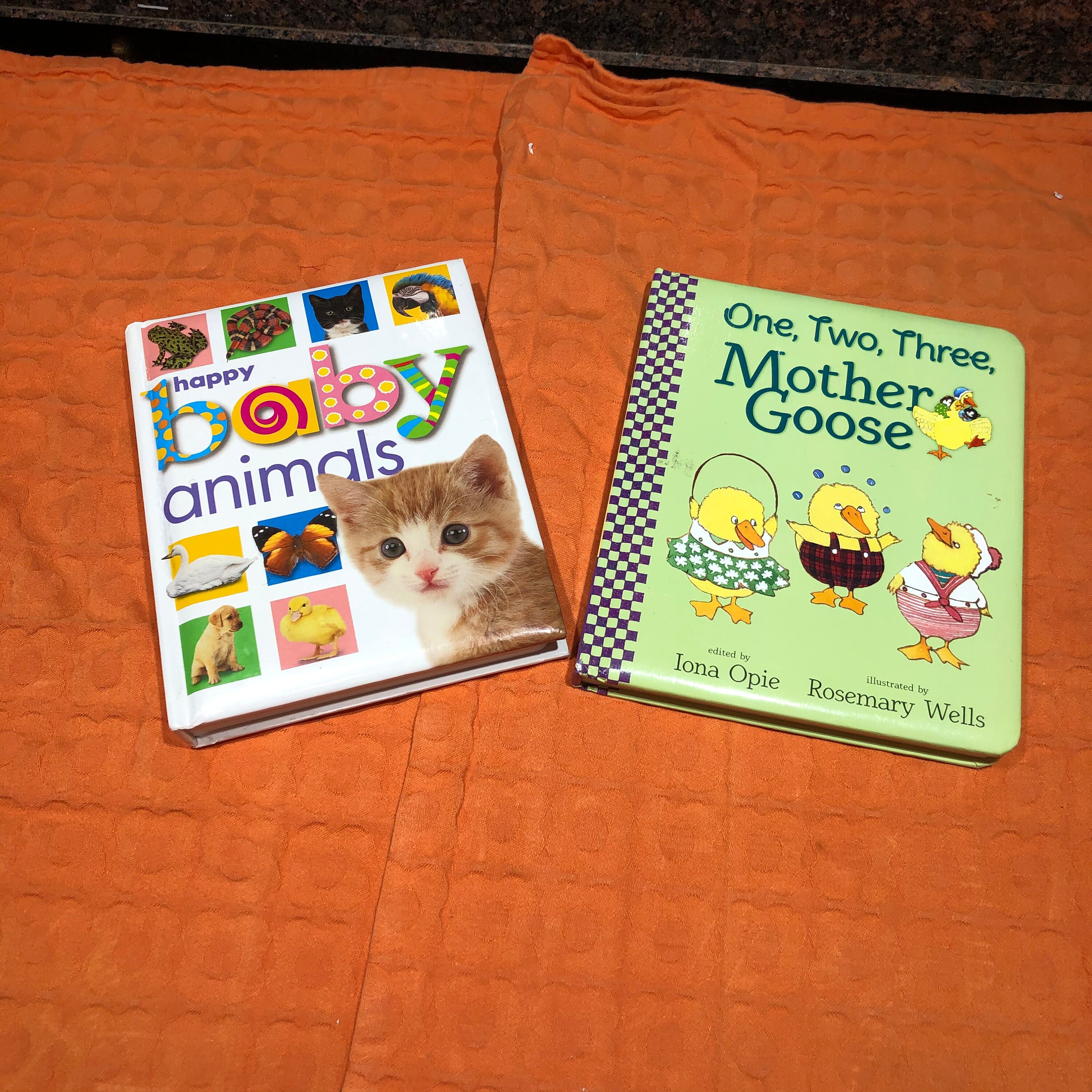 Set of 2 Board Books Happy Baby Animals and One Two Three Etsy