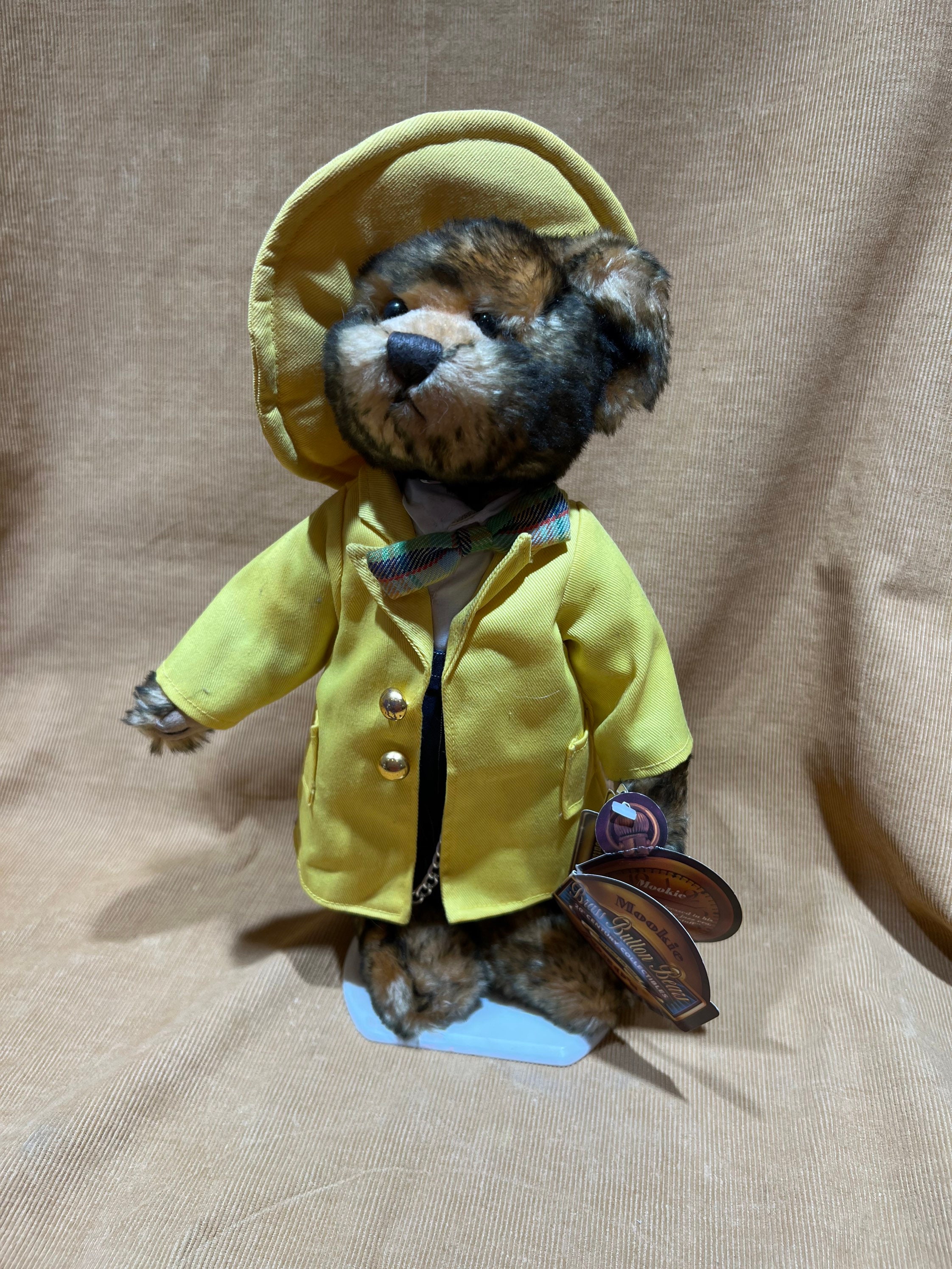 【1930's Mookie 】ぬいぐるみBrass Button Bears Mookie 1930's Brass Button Bear 20th Century Collectible 13