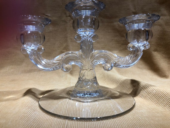 Vintage glass candle sale holders