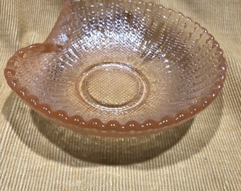 Vintage Pink Glass Colored Glass Catchall Dish