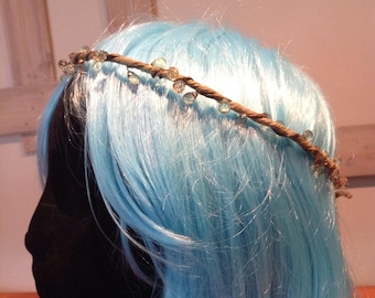 Boho Fantasy Festival Crown Green, Purple Brown