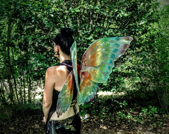 OOAK Fantasy Faerie Wings Rainbow Sparkle Adult XL size