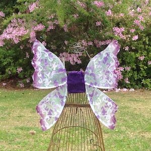 OOAK Fantasy Sparkle Costume Faerie Wings Choose Colors !Purple, Pink, Blue, Green White Medium Adult/Child size