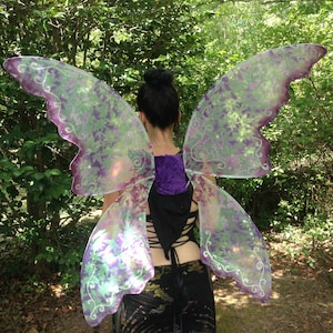 OOAK Fantasy Faerie Sparkle Wings Adult XL Available in  Lavender/Purple, White, Greens, Blues, Pinks