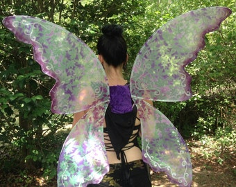OOAK Fantasy Faerie Sparkle Wings Adult XL Available in  Lavender/Purple, White, Greens, Blues, Pinks