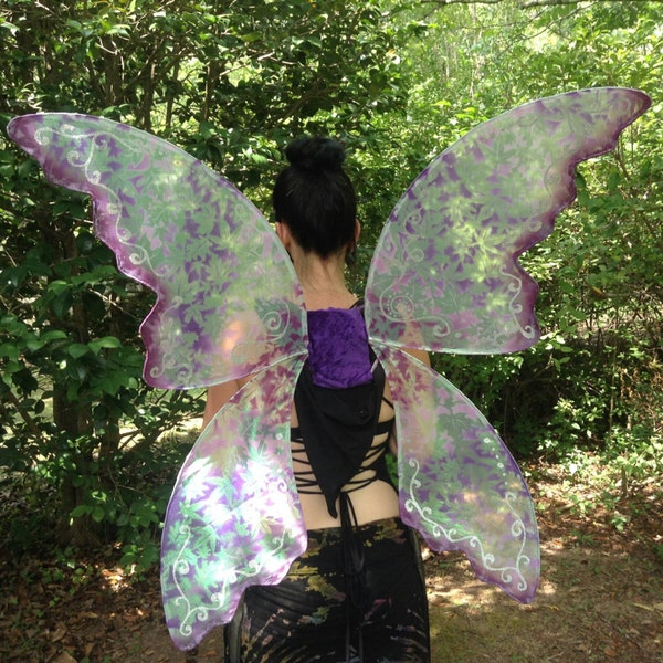 OOAK Fantasy Faerie Sparkle Wings Adult XL Available in  Lavender/Purple, White, Greens, Blues, Pinks