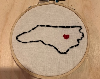 North Carolina NC hoepel kunst borduurwerk