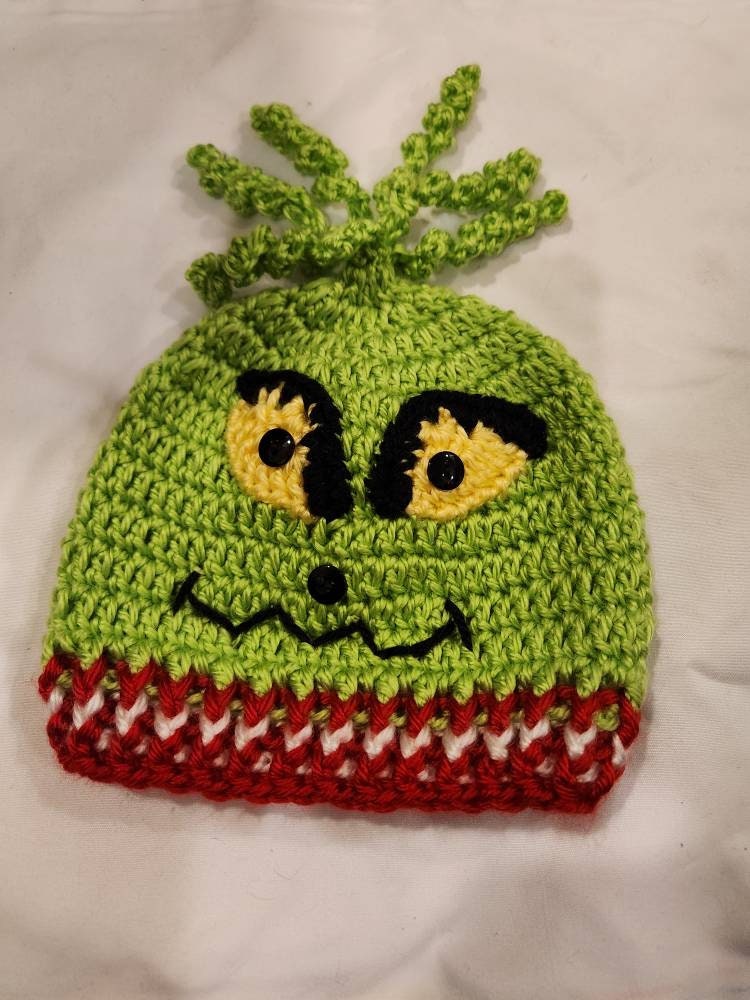 Crocheted Grinch Hat Etsy Il Fullxfull.4392933038 Eu5t