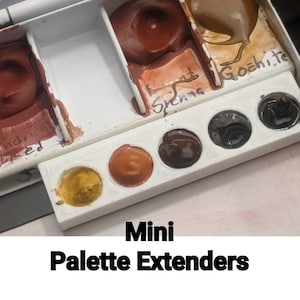 Watercolor palette extenders set of 6 OVAL, SLANT, CIRCLE image 1