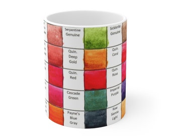 Color Chart Brights Ceramic Mug 11oz