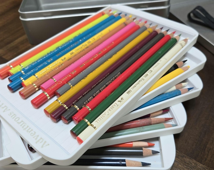 Colored Pencil or Brush Marker storage box holds up to 114 pencils or 44+ markers