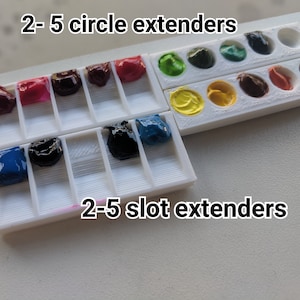 Watercolor palette extenders set of 6 OVAL, SLANT, CIRCLE image 2