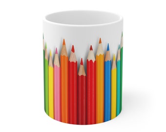 Colored Pencil Ceramic Mug 11oz