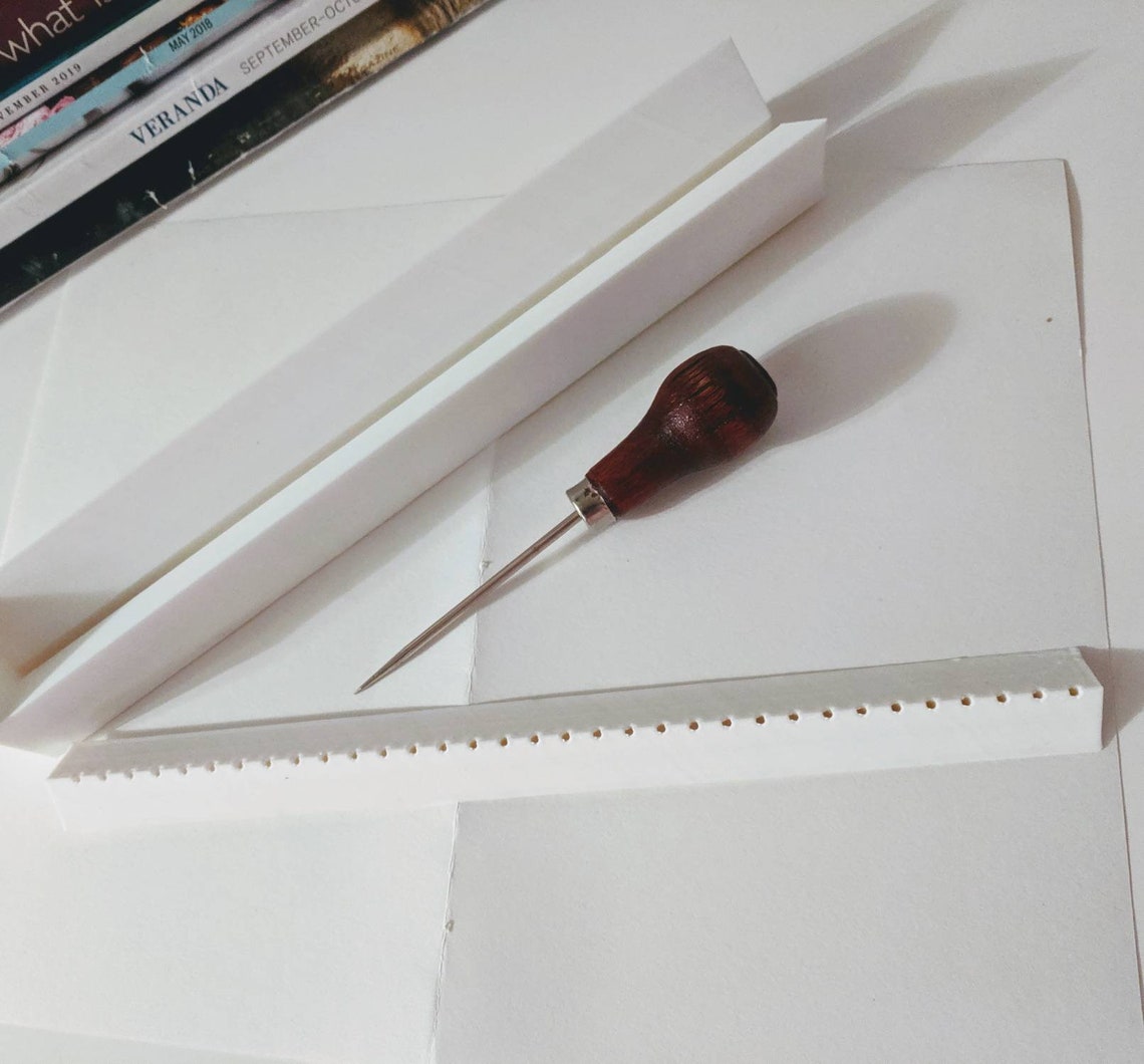 Bookbinding Punch Cradle With Awl. Bookbinding Kit Etsy