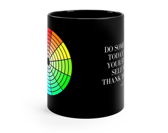 Make Art color wheel 11oz Black Mug