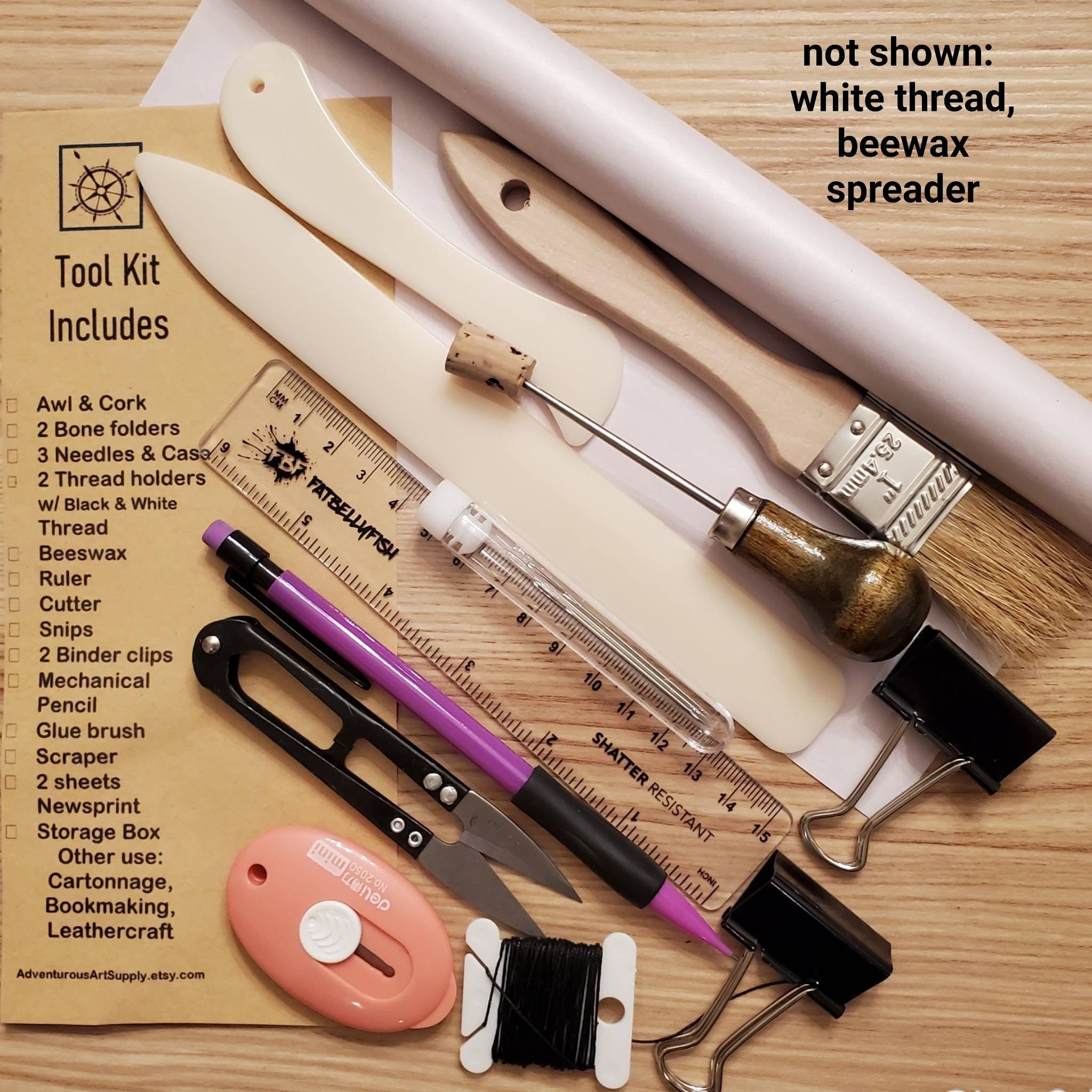 Basic Bookbinding Tools (I use!) for beginners
