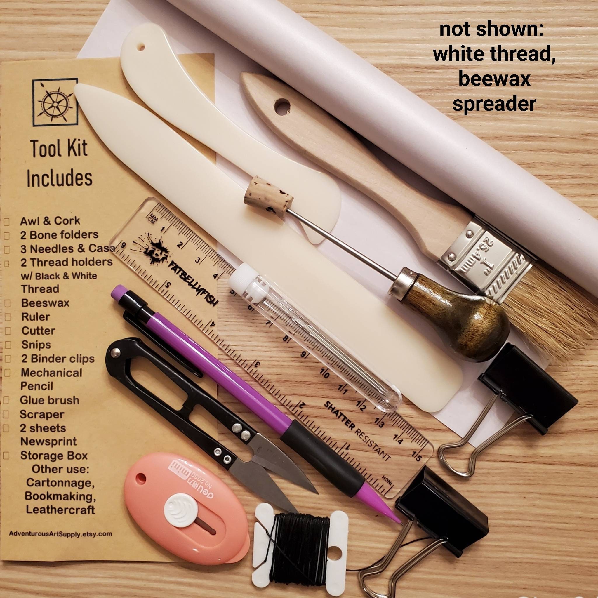 Deluxe Bookbinding Tool Kit. 