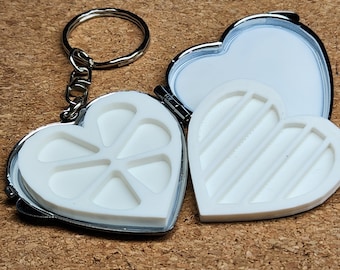 Watercolor travel palette stainless. Keychain or Necklace Pocket size! 1.5 inches with 2 palette inserts
